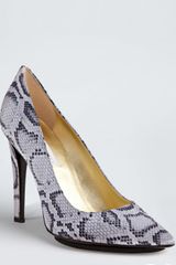 Stella McCartney  Snake Printed Silk Viodia Pumps