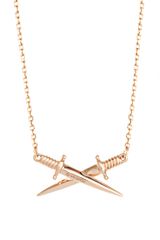 Wildfox Crossed Swords Mini Pendant Necklace