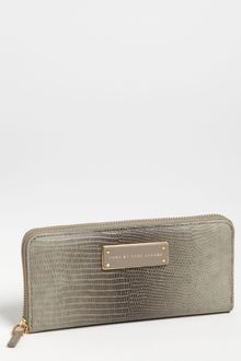 Marc By Marc Jacobs Take Me Lizard Embossed Zip Around Wallet - Lyst