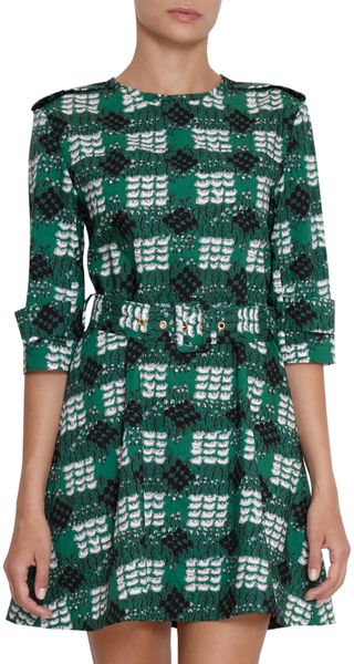 Marni Printed Trench Dress - Lyst
