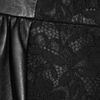 Mulberry Paneled Leather and Lace Dress in Black - Lyst