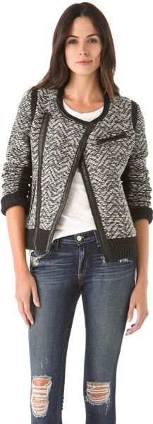 Rag & Bone Smantha Knit Biker Jacket - Lyst