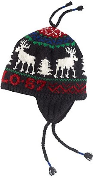 ... Classic Wool Reindeerprint Hat in Red for Men (black rein) | Lyst