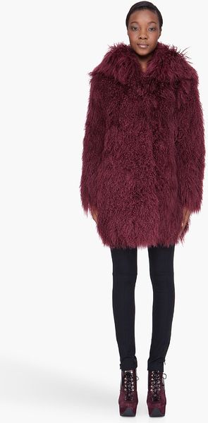 Versus   Fur Hooded Overcoat - Lyst