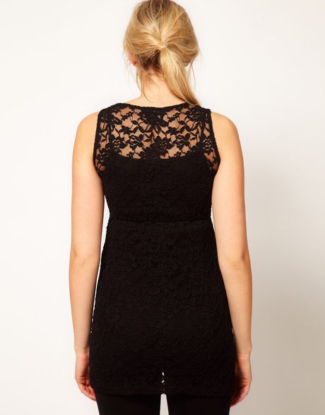 black maternity tunic
