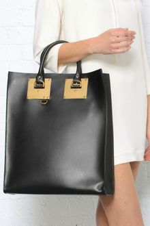 Sophie Hulme Black Double Plate Tote Bag - Lyst