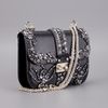 Valentino Crystal Embellished Shoulder Bag in Black - Lyst
