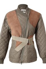 Acne Sinclair Quilted Jacket with Suede Patches