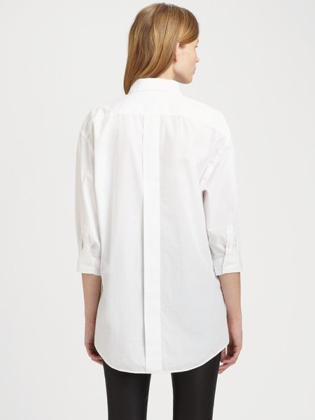 white boyfriend shirt women