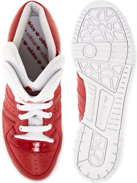 Adidas Top Ten Hi Sleek Bow Red Trainers in Red | Lyst