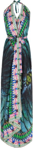 Camilla Kingfisher Long Wrap Dress - Lyst