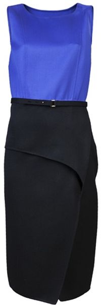 Carolina Herrera Two Tone Asymmetrical Dress - Lyst