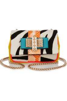 Christian Louboutin Sweety Charity Calf Hair and Python Shoulder Bag - Lyst