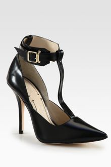 Elizabeth And James Saucy Leather Tstrap Pumps - Lyst