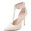 Elizabeth And James Saucy Ankle Cuff Pumps in White (bone) - Lyst