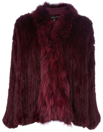 Elizabeth And James Rabbit Fur Coat - Lyst