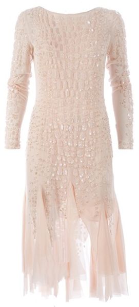 Emilio Pucci Embellished Sheer Lace Dress - Lyst