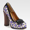 Fendi Austen Satin Suede Platform Pumps in Purple - Lyst