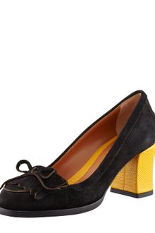 Fendi Austen Suede Loafer Pump - Lyst