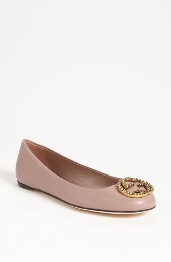 Gucci Logo Ballet Flat - Lyst