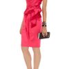 Karen Millen Extreme Waterfall Satin Dress in Pink (fuchsia) - Lyst