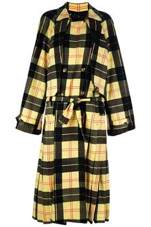 Ktz Oversized Tartan Trench Coat - Lyst