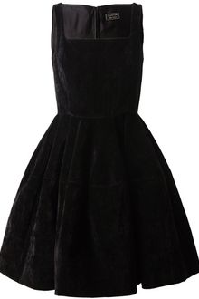 Lanvin Structured Velvet Dress - Lyst