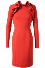 Lanvin Ruffled Neoprene Dress