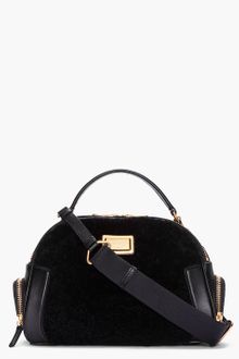Marc By Marc Jacobs Black Shearling Bowler Bag - Lyst