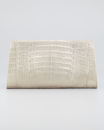 Nancy Gonzalez Metallic Crocodile Clutch Bag - Lyst