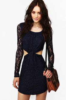 Nasty Gal Knotted Lace Dress - Lyst