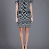 Oscar De La Renta Bouclé Silk Dress in White (black) - Lyst