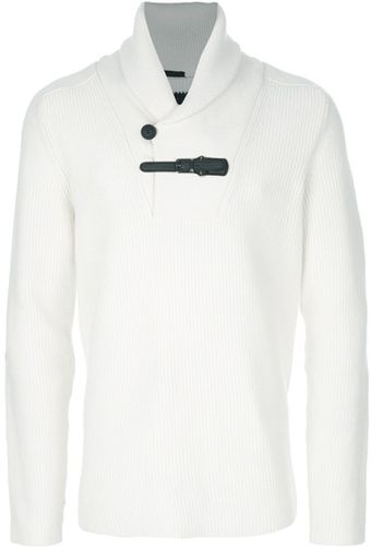 Paolo Pecora Shawl Neck Sweater - Lyst