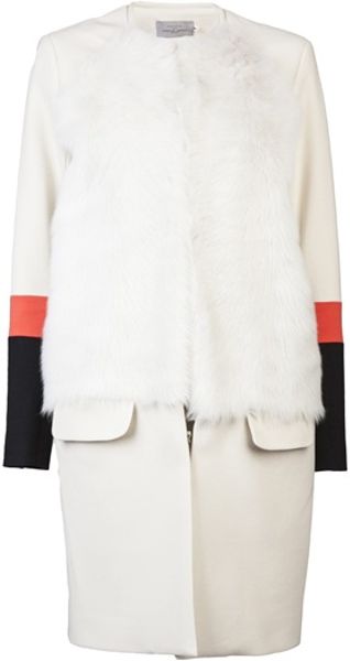 Preen Zora Coat in White (ivory) - Lyst