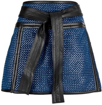 Proenza Schouler Woven Mini Skirt - Lyst