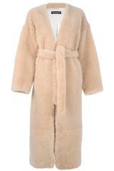 Sonia Rykiel Belted Fur Coat