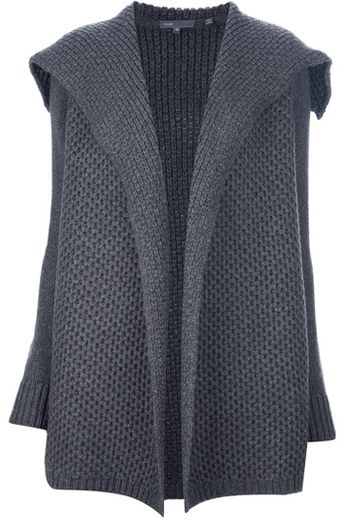 Vince Oversized Collar Cardigan - Lyst