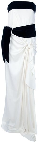 Yves Saint Laurent Sleeveless Two Tone Dress - Lyst