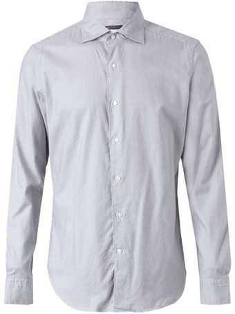 Browns Cotton Flannel Shirt - Lyst