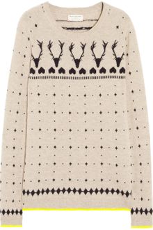Chinti And Parker Reindeer Intarsia Cashmere Sweater - Lyst