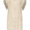 Matthew Williamson Swarovski Crystal Embellished Silk Chiffon Dress in Gold (champagne) - Lyst