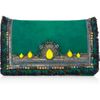 Matthew Williamson Swarovski Crystalembellished Suede Clutch in Green (emerald) - Lyst