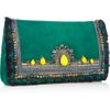 Matthew Williamson Swarovski Crystalembellished Suede Clutch in Green (emerald) - Lyst