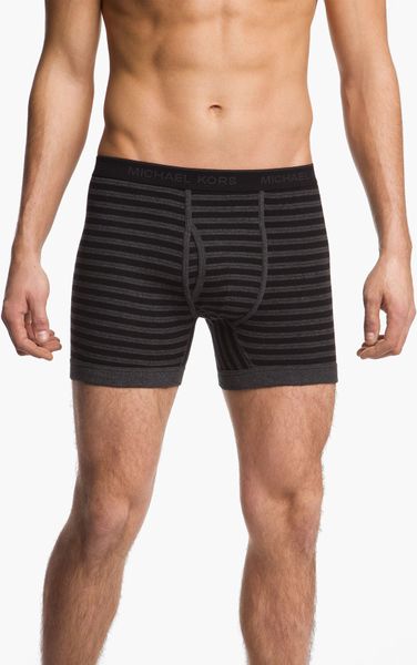 Michael Kors Cotton Boxer Briefs in Gray for Men (licorice/ charcoal)
