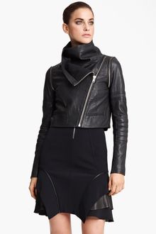 Yigal Azrouel Lambskin Leather Moto Jacket - Lyst