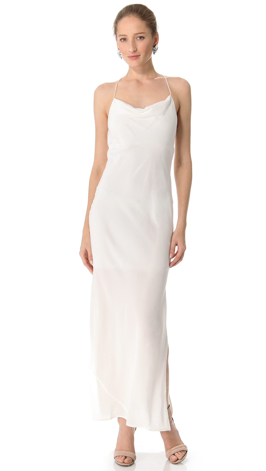 Zimmermann Shoestring Maxi Dress in White | Lyst
