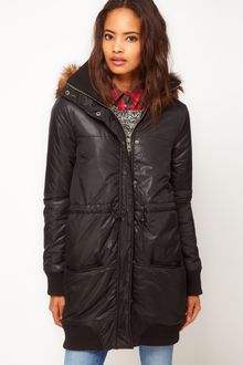 ASOS Collection Asos Longline Parka Jacket - Lyst