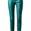 Balmain Leather Biker Trousers in Blue (teal) - Lyst