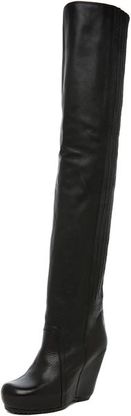 Rick Owens Wedge Boot in Black - Lyst
