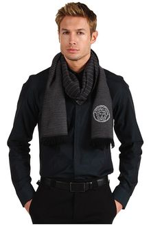 Versace Dashed Line Medusa Scarf - Lyst